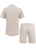 Casual Waffle Shirt Holiday Set (US Only) Sets coofandy