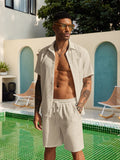 Casual Waffle Shirt Holiday Set (US Only) Sets coofandy