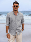 Casual Breathable Linen Shirts (US Only) Shirts coofandy Grey S