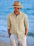 Casual Breathable Linen Shirts (US Only) Shirts coofandy Khaki XXXL