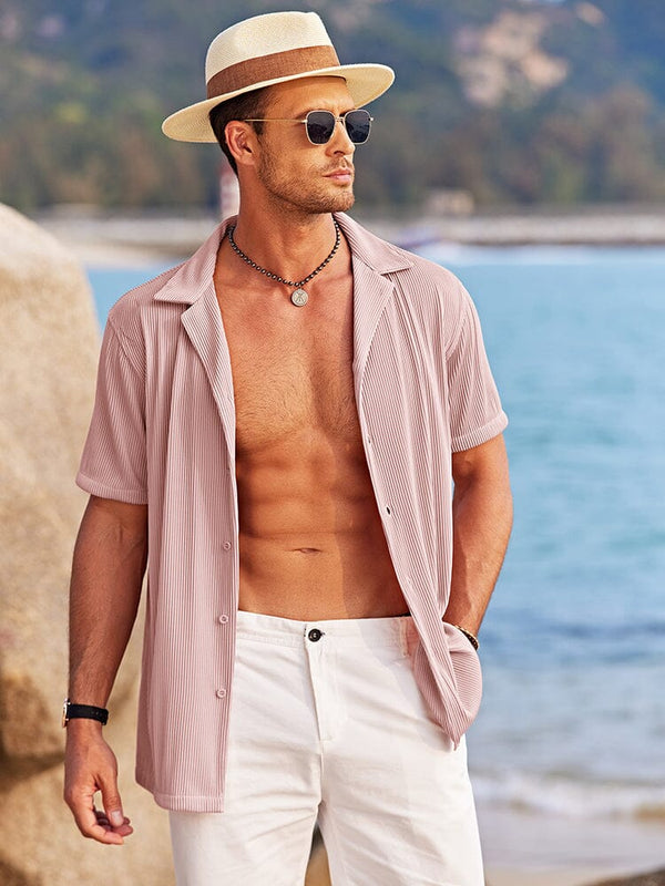 Breathable Pit Strip Laple Shirt (US Only) Shirts coofandy