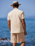 Contrast Stripe Bowling Shirt (US Only) Shirts coofandy