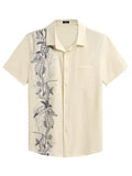 Stylish Hawaiian Floral Shirt (US Only) Shirts coofandy Beige - Animals & Plants S