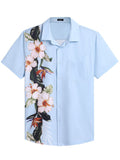 Stylish Hawaiian Floral Shirt (US Only) Shirts coofandy Blue - Floral S