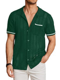 Casual Breathable Knit Top (US Only) Shirts coofandy Green S