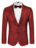 Stylish Metallic Blazer Jacket (US Only) Blazer coofandy Red S
