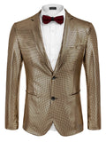 Stylish Metallic Blazer Jacket (US Only) Blazer coofandy Gold S