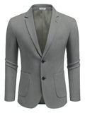 Casual Knitted Blazer Suit Jacket (US Only) Blazer coofandy Grey S