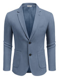 Casual Knitted Blazer Suit Jacket (US Only) Blazer coofandy Navy Blue S