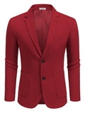 Casual Knitted Blazer Suit Jacket (US Only) Blazer coofandy Red S
