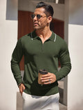 Classic Quarter Zip Polo Shirt (US Only) Polos coofandy