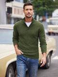 Casual Cable Knit Henley Sweater Shirts coofandy