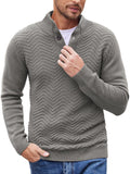 Casual Cable Knit Henley Sweater Shirts coofandy
