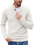 Casual Cable Knit Henley Sweater Shirts coofandy