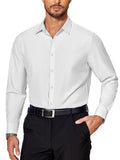 Premium Wrinkle Free Dress Shirt (US Only) Shirts coofandy White S