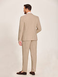 Casual Linen Blend 2-Piece Suit Sets (US Only) Suit Set coofandy