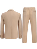 Casual Linen Blend 2-Piece Suit Sets (US Only) Suit Set coofandy