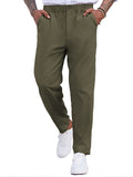 Simple Elastic Waist Slack Pants (US Only) Pants coofandy Army Green S