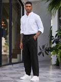 Simple Elastic Waist Slack Pants (US Only) Pants coofandy