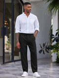 Simple Elastic Waist Slack Pants (US Only) Pants coofandy