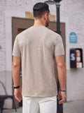 Casual Basic Solid Henley Shirt (US Only) Shirts coofandy