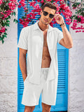 Soft Cuban Shirt Shorts Set (US Only) Sets coofandy