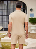 Vintage Knit Shirt Shorts Set (US Only) Beach Sets coofandy