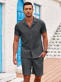 Casual Timeless Summer Shirts Set (US Only) Sets coofandy Dark Grey S