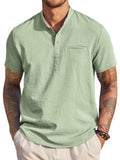 Classic Comfy Summer Henley Shirt (US Only) Shirts coofandy Light Green S