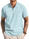 Classic Comfy Summer Henley Shirt (US Only) Shirts coofandy Green Blue S