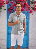 Casual Vacation Cuban Shirt Shirts coofandy