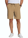 Casual Elastic Waist Shorts (US Only) Shorts coofandy Khaki S