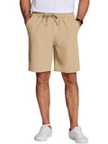 Casual Elastic Waist Shorts (US Only) Shorts coofandy Light Khaki S