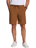 Casual Elastic Waist Shorts (US Only) Shorts coofandy Brown S