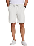 Casual Elastic Waist Shorts (US Only) Shorts coofandy White S