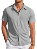 Casual Wrinkle Free Stretch Shirt (US Only) Shirts coofandy Light Grey S