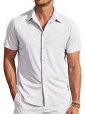 Casual Wrinkle Free Stretch Shirt (US Only) Shirts coofandy White S