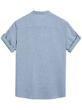 Summer Essential Linen Henley Shirt (US Only) Shirts coofandy