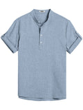Summer Essential Linen Henley Shirt (US Only) Shirts coofandy
