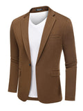 Casual One Button Knit Suit Jacket (US Only) Blazer coofandy