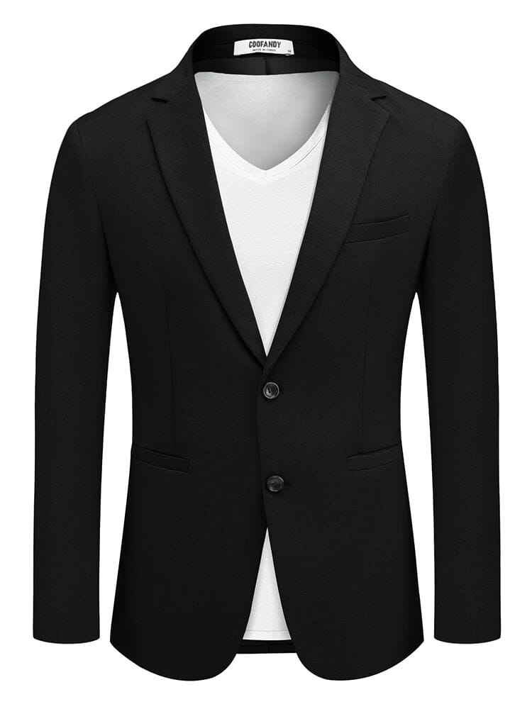 Business Casual Lightweight Blazer Jacket (US Only) Blazer coofandy Black S 