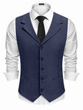 Slim Fit Notch Lapel Formal Vest (US Only) Vest coofandy Navy Blue S
