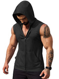 Hooded Workout Tank Top (US Only) Tank Tops coofandy Black S