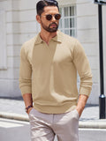 Lightweight Ribbed Pullover Sweater (US Only) Sweater coofandy Khaki S