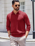 Lightweight Ribbed Pullover Sweater (US Only) Sweater coofandy Red S