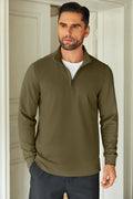 Casual Quarter Zip Sweatshirt (US Only) Shirts coofandy