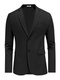 Versatile Cotton Suit Jacket (US Only) Blazer coofandy Black S