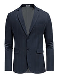 Versatile Cotton Suit Jacket (US Only) Blazer coofandy Navy Blue S