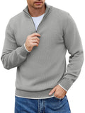 Lightweight Mock Neck Sweaters (US Only) Sweater coofandy Light Grey S