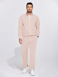 Athletic 2-Piece Sweatsuits (US Only) Sports Set coofandy Beige S